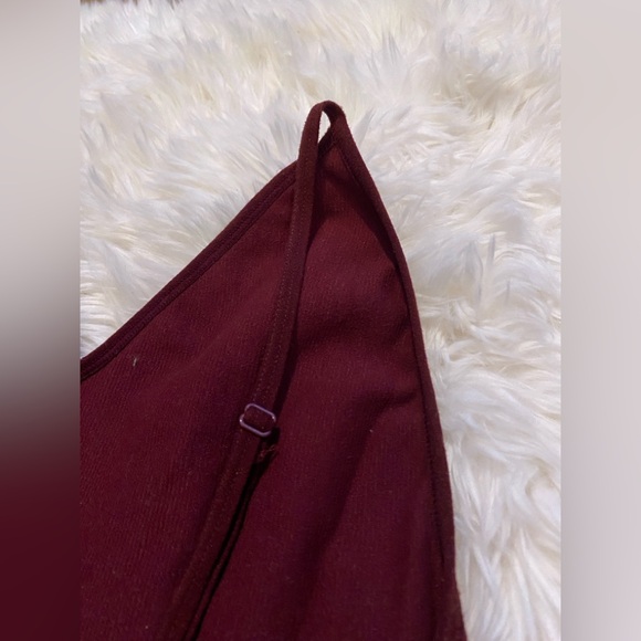 Burgundy V-Neck Top - Picture 14 of 17